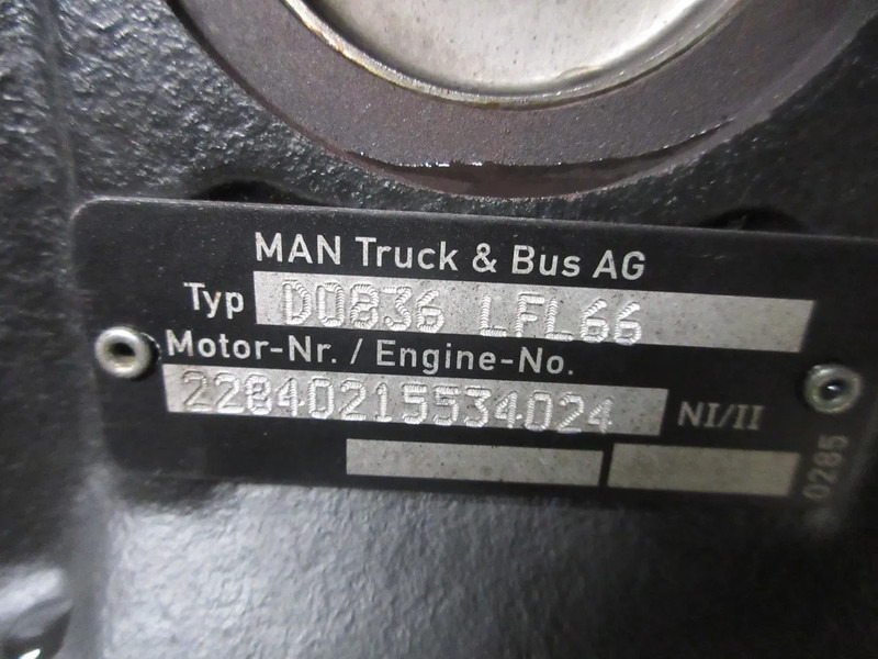 MAN 51.01100-6266 // 51.03100-6273 // D0836LFL66 MAN 18.250 TGM EURO 6 - Engine for Truck: picture 5 MAN 51.01100-6266 // 51.03100-6273 // D0836LFL66 MAN 18.250 TGM EURO 6 - Engine for Truck: picture 5