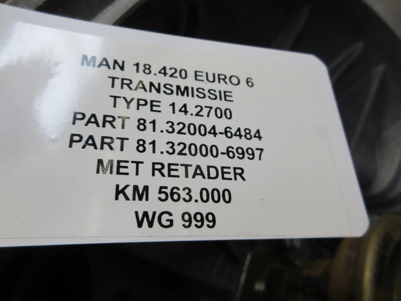MAN 81.32004-6484 // 81.32000-6997 TIPMATIC 14.2700 NM MAN TGX TGS 18.460 MODEL 2020 - Gearbox for Truck: picture 5 MAN 81.32004-6484 // 81.32000-6997 TIPMATIC 14.2700 NM MAN TGX TGS 18.460 MODEL 2020 - Gearbox for Truck: picture 5
