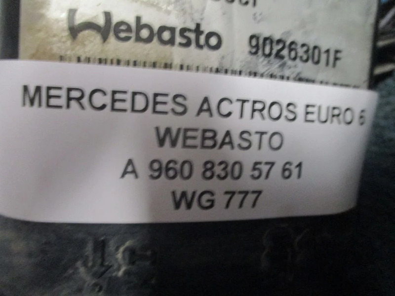 Mercedes-Benz ACTROS A 960 830 57 61 WEBASTO EURO 6 - Heating/ Ventilation for Truck: picture 2 Mercedes-Benz ACTROS A 960 830 57 61 WEBASTO EURO 6 - Heating/ Ventilation for Truck: picture 2