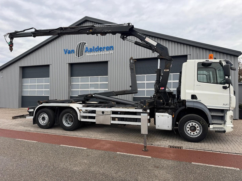 DAF CF410 6x2 HMF 2120-K3, Hyvalift 20.60 S - Hook lift truck, Crane truck: picture 2 DAF CF410 6x2 HMF 2120-K3, Hyvalift 20.60 S - Hook lift truck, Crane truck: picture 2