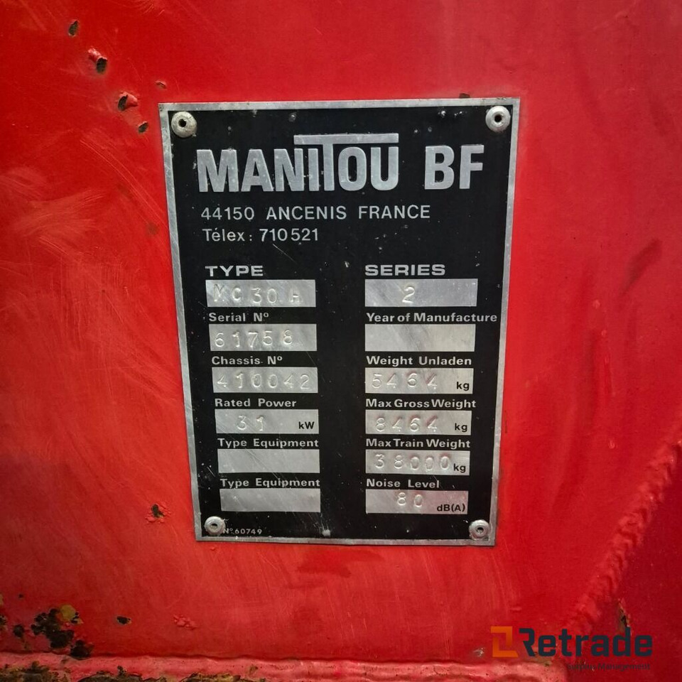 Gaffeltruck MANITOU MC 30 - Industrial equipment: picture 5 Gaffeltruck MANITOU MC 30 - Industrial equipment: picture 5