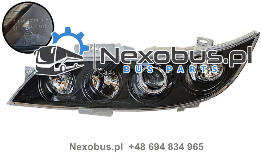 Reflektor Neoplan Skyliner Cityliner Starliner lewy czarne szkło - Headlight for Bus: picture 1 Reflektor Neoplan Skyliner Cityliner Starliner lewy czarne szkło - Headlight for Bus: picture 1