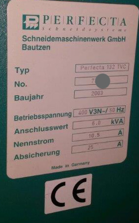 Perfecta 132 TVC cutting machine with lift - Paper cutting machine: picture 3 Perfecta 132 TVC cutting machine with lift - Paper cutting machine: picture 3