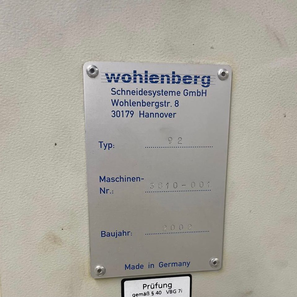 Wohlenberg cut-tec 92 high-speed cutter - Paper cutting machine: picture 2 Wohlenberg cut-tec 92 high-speed cutter - Paper cutting machine: picture 2
