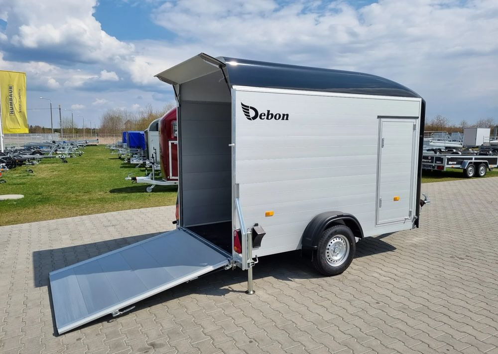 New Closed box trailer DEBON C300 ALU + drzwi boczne 300x155 cm: picture 10