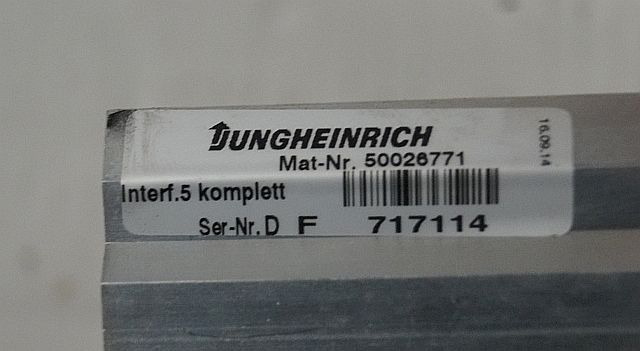 Jungheinrich 50026771 | Interface 5 for EKS110Z year 2014 sn. F 717114 - ECU for Material handling equipment: picture 2 Jungheinrich 50026771 | Interface 5 for EKS110Z year 2014 sn. F 717114 - ECU for Material handling equipment: picture 2