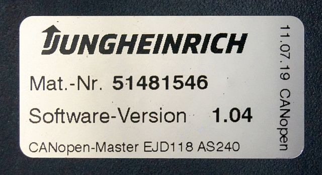 Jungheinrich 51206665 | Rij/hef regeling Drive/lift controller AS2409 i S Index - ECU for Material handling equipment: picture 3 Jungheinrich 51206665 | Rij/hef regeling Drive/lift controller AS2409 i S Index - ECU for Material handling equipment: picture 3