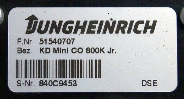 Jungheinrich 51540707 | Display KD mini Co 800K Jr. sn. 840C9453 - Dashboard for Material handling equipment: picture 3 Jungheinrich 51540707 | Display KD mini Co 800K Jr. sn. 840C9453 - Dashboard for Material handling equipment: picture 3