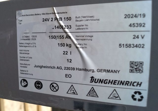 Jungheinrich unknown | Battery 24 2PZB150 year 2024 weight 150 kg sn. C81403233 - Battery for Material handling equipment: picture 3 Jungheinrich unknown | Battery 24 2PZB150 year 2024 weight 150 kg sn. C81403233 - Battery for Material handling equipment: picture 3