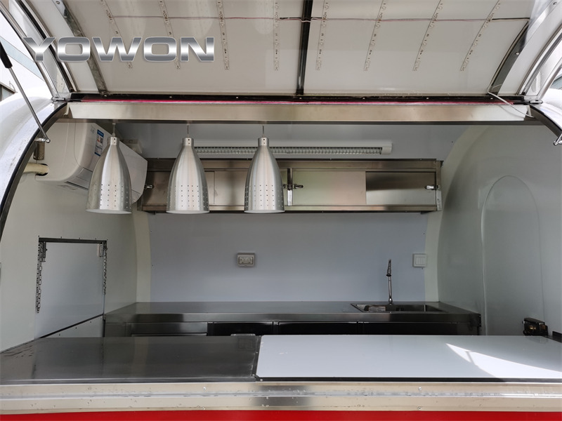 New Vending trailer for transportation of food YOWON Fully customized food vending cart mobile street fast food trailer: picture 10