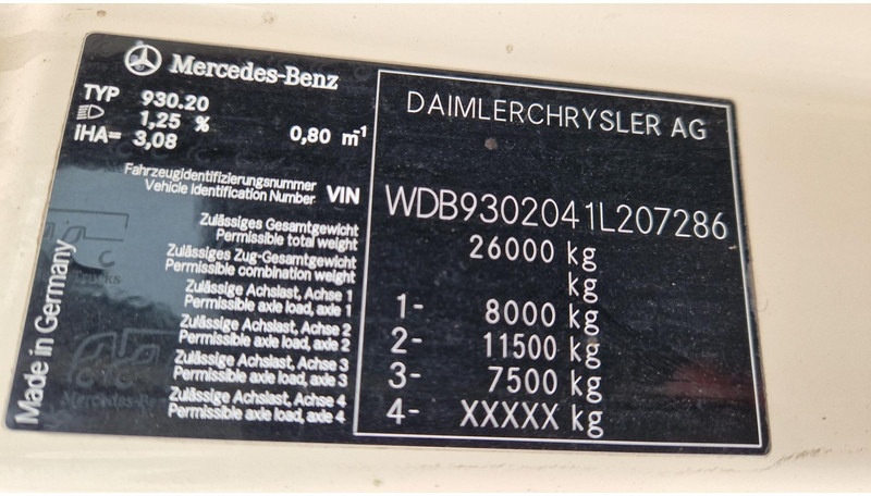 Cable system truck, Crane truck Mercedes-Benz ACTROS 2544L 6X2*4 HMF 1420K4 2012: picture 13