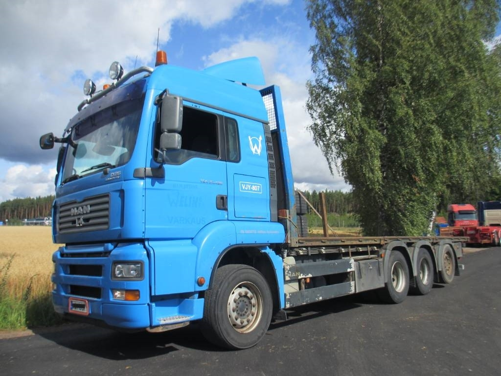 MAN 33.480 8x4 rahtilavalla,jatkoperä - Dropside/ Flatbed truck: picture 1 MAN 33.480 8x4 rahtilavalla,jatkoperä - Dropside/ Flatbed truck: picture 1