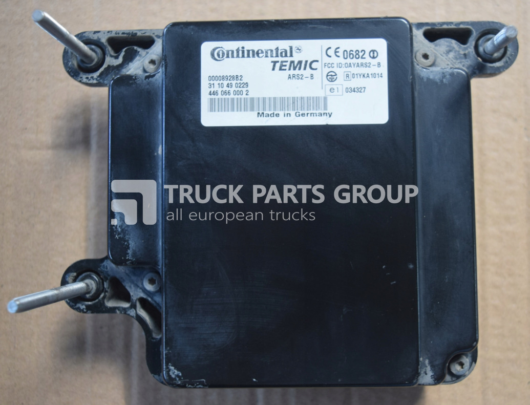DAF 106XF, XF, CF, EURO6, EURO 6 emission tempomatic sensor, distance control unit, radar distronic 1829850, 4460660300, 1822113, 4460660002, 3110460631, by Continental, TEMIC, ARS2-B - ECU for Truck: picture 1 DAF 106XF, XF, CF, EURO6, EURO 6 emission tempomatic sensor, distance control unit, radar distronic 1829850, 4460660300, 1822113, 4460660002, 3110460631, by Continental, TEMIC, ARS2-B - ECU for Truck: picture 1