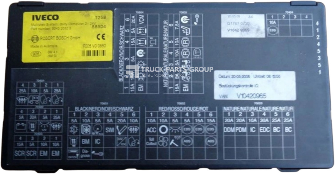 IVECO Stralis multiplex system body computer stralis euro6 343005, 343005, 504320323, 5802002404, 50 - ECU for Truck: picture 1 IVECO Stralis multiplex system body computer stralis euro6 343005, 343005, 504320323, 5802002404, 50 - ECU for Truck: picture 1