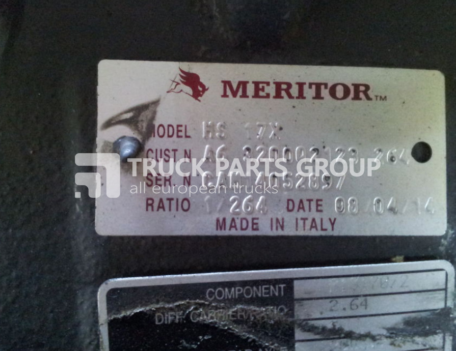 RENAULT MERITOR RSS1344C, ratio 2.64; 2.85; 3.08, MERITOR RSS1344C, MS17 differential - Differential gear for Truck: picture 1 RENAULT MERITOR RSS1344C, ratio 2.64; 2.85; 3.08, MERITOR RSS1344C, MS17 differential - Differential gear for Truck: picture 1