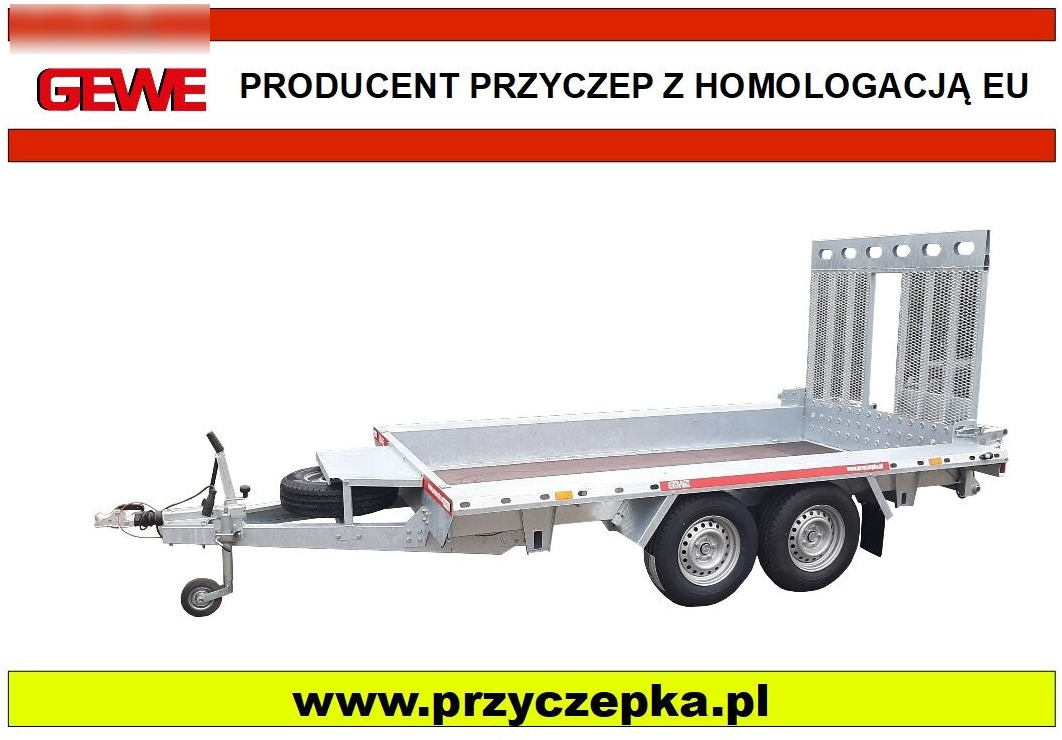 Gewe P3500 E/1 Przyczepa pod minikoparkę 3,5x1,6m SUPER MOCNA! - Plant trailer: picture 1 Gewe P3500 E/1 Przyczepa pod minikoparkę 3,5x1,6m SUPER MOCNA! - Plant trailer: picture 1