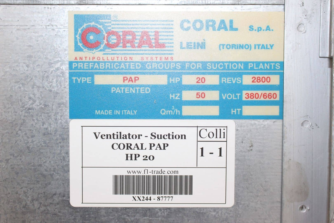 Coral PAP HP20 - Industrial HVAC equipment: picture 3 Coral PAP HP20 - Industrial HVAC equipment: picture 3