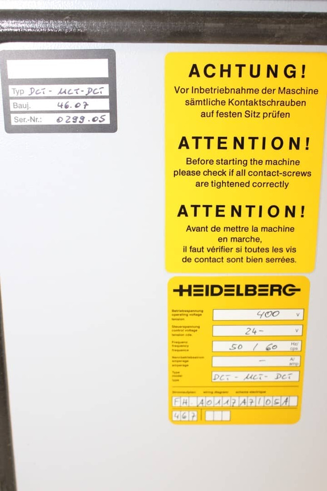 Heidelberg DCT-MCT-DCT - Folding machine: picture 5 Heidelberg DCT-MCT-DCT - Folding machine: picture 5