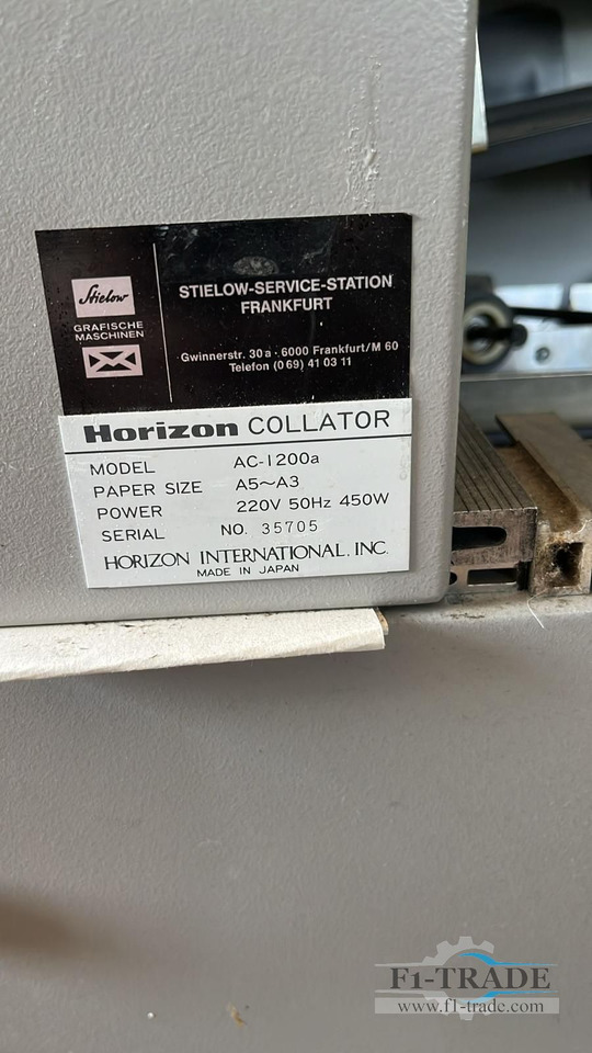 Horizon AC-1200 - Printing machinery: picture 2 Horizon AC-1200 - Printing machinery: picture 2