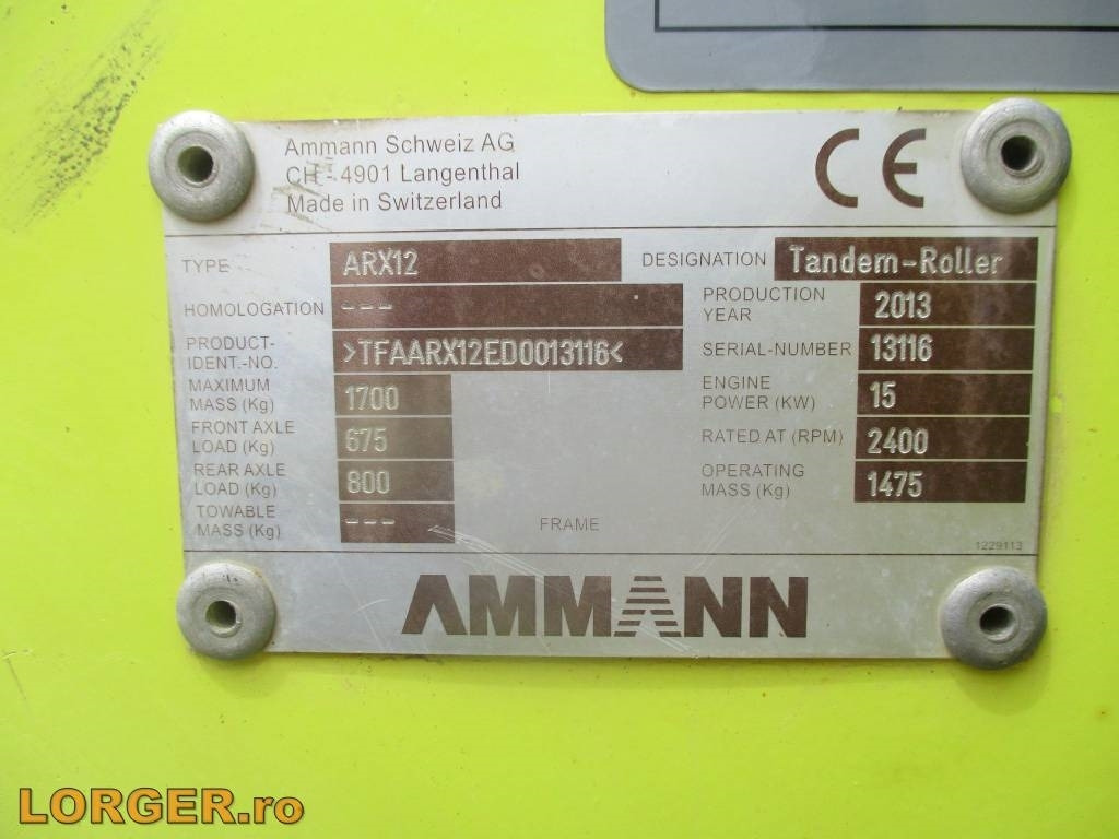 Ammann ARX 12 - Road roller: picture 3 Ammann ARX 12 - Road roller: picture 3