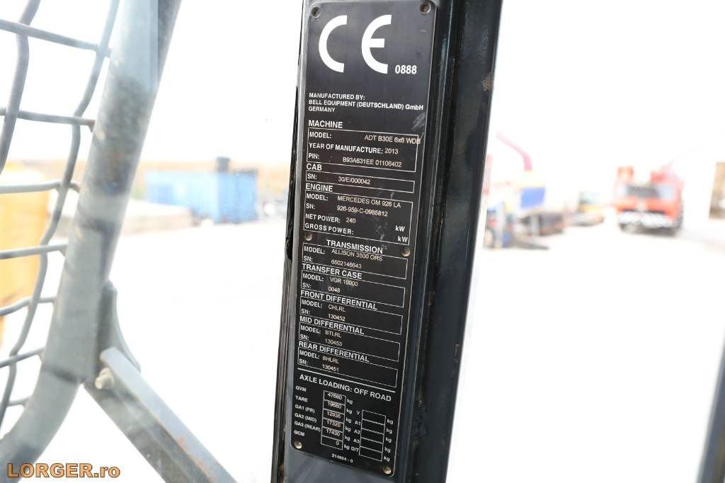 Articulated dumper Bell B 30 E: picture 12