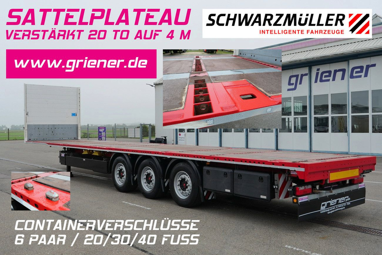 Schwarzmüller RH 80 / CONTAINER 1 x 40/2x20/1x 30 RUNGENTASCH - Dropside/ Flatbed semi-trailer: picture 1 Schwarzmüller RH 80 / CONTAINER 1 x 40/2x20/1x 30 RUNGENTASCH - Dropside/ Flatbed semi-trailer: picture 1