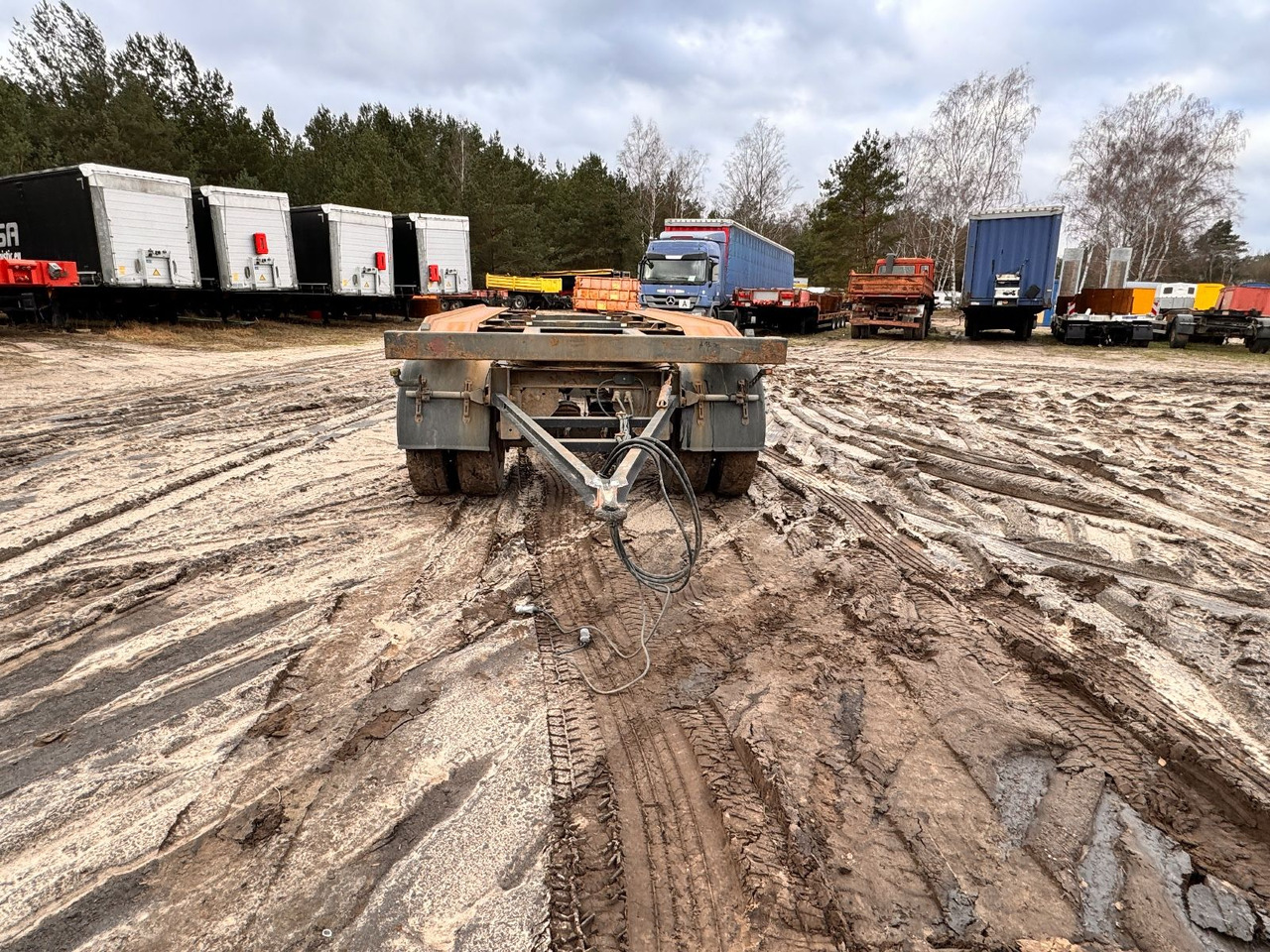 Roll-off/ Skip trailer Hüffermann HAR 1870 L  Schlitten - Abrollanhänger: picture 7