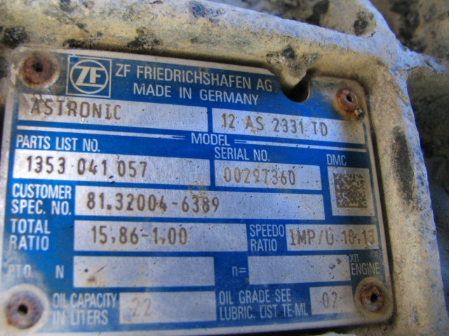 MAN TGX TGS EURO6 // Skrzynia biegow z retarderem 12 AS 2331 TD - Gearbox for Truck: picture 1 MAN TGX TGS EURO6 // Skrzynia biegow z retarderem 12 AS 2331 TD - Gearbox for Truck: picture 1