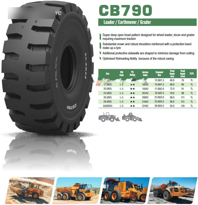 WestLake 15.5R25 CB790 ** L5 TL - Tire for Wheel loader: picture 2 WestLake 15.5R25 CB790 ** L5 TL - Tire for Wheel loader: picture 2