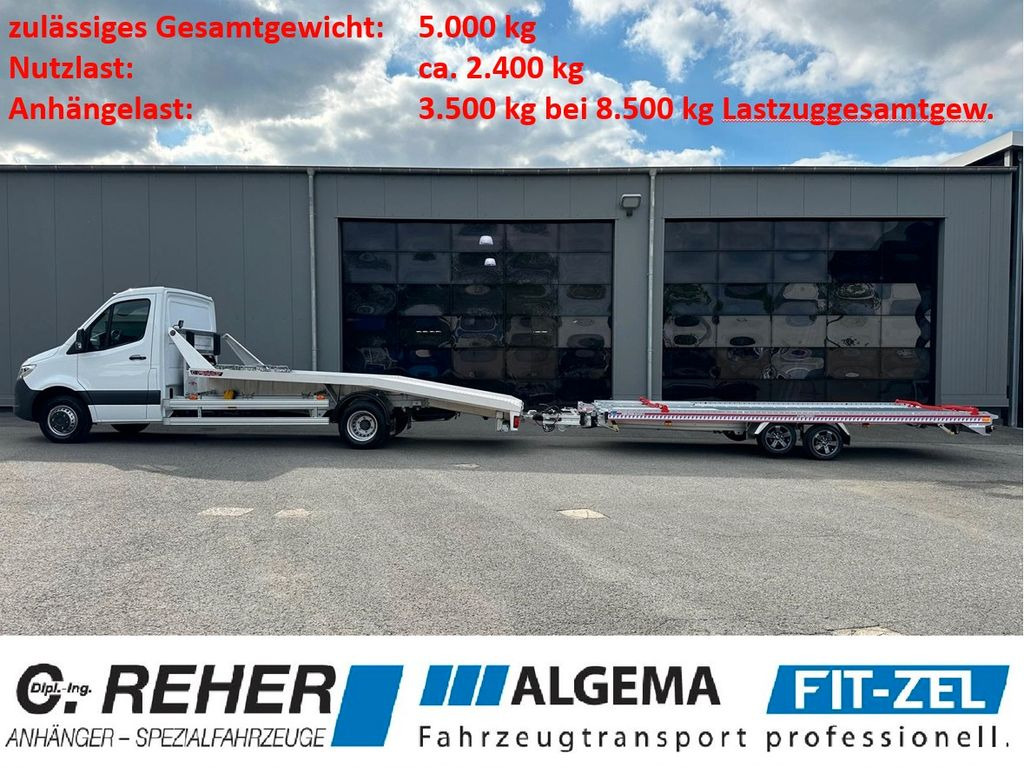 New Tow truck, Van Mercedes-Benz Spinter  mit ALU - Festplateau / NEU: picture 1