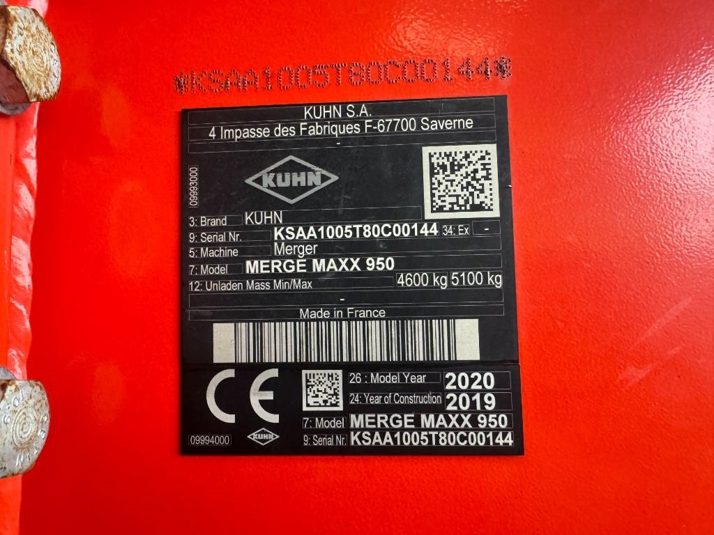 Kuhn Merge Maxx 950 - Tedder/ Rake: picture 5 Kuhn Merge Maxx 950 - Tedder/ Rake: picture 5