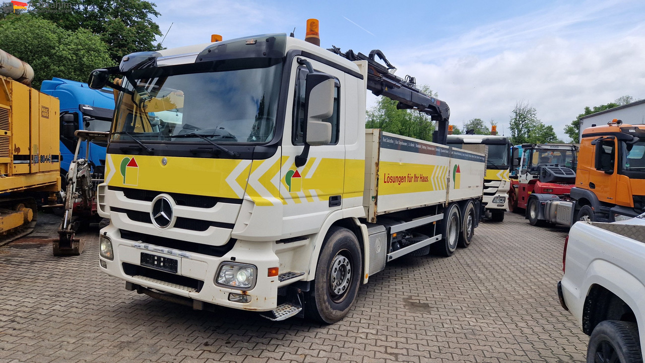Mercedes-Benz 2541L Baustoff mit HIAB 122, Palettengabel Lift-Lenkachse, mp3 - Crane truck, Dropside/ Flatbed truck: picture 1 Mercedes-Benz 2541L Baustoff mit HIAB 122, Palettengabel Lift-Lenkachse, mp3 - Crane truck, Dropside/ Flatbed truck: picture 1