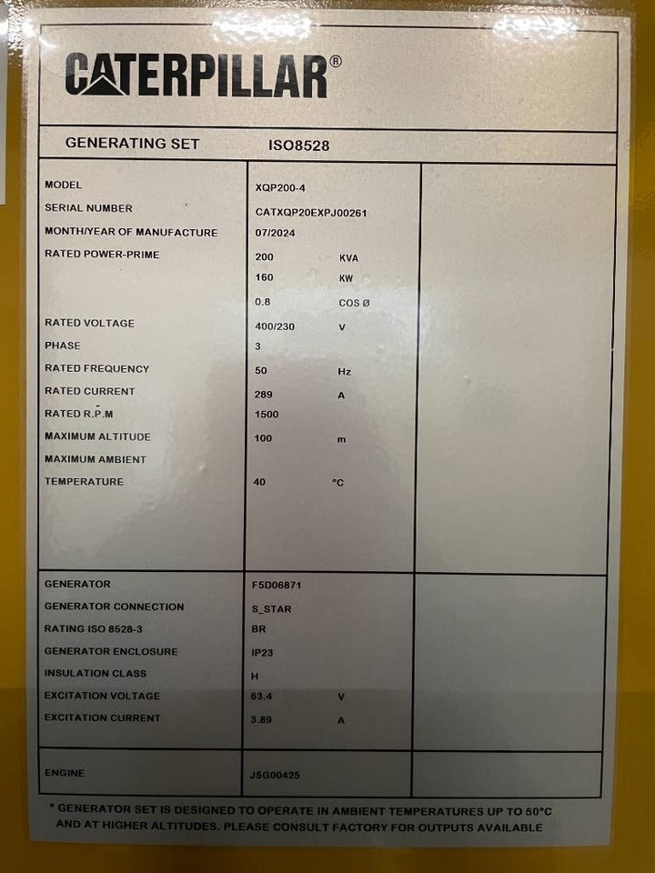 New Generator set CAT XQP200 - 200 kVA Stage V - DPX-18129: picture 6 New Generator set CAT XQP200 - 200 kVA Stage V - DPX-18129: picture 6