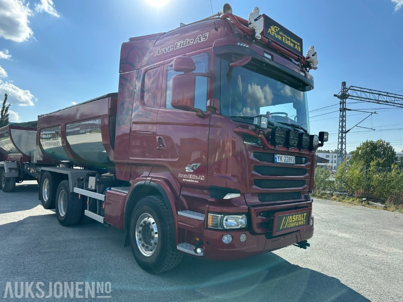 2013 Scania Scania R500 tippbil med asfaltbalje og tilhenger - Tipper: picture 2 2013 Scania Scania R500 tippbil med asfaltbalje og tilhenger - Tipper: picture 2