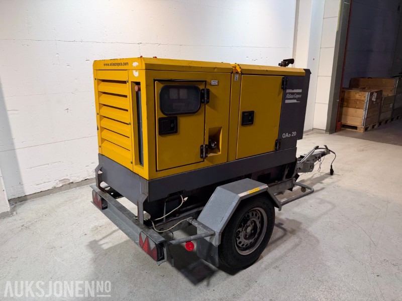2014 Atlas Copco QAS 20 TR tilhengermontert aggregat - 20 KVA / 16 kW - Construction equipment: picture 4 2014 Atlas Copco QAS 20 TR tilhengermontert aggregat - 20 KVA / 16 kW - Construction equipment: picture 4