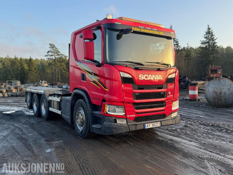 2018 SCANIA G500 TRIDEM KROKBIL JOAB, HARDOX DUMPERKASSE, SERVICEHISTORIKK, 306976 KM - Hook lift truck: picture 3 2018 SCANIA G500 TRIDEM KROKBIL JOAB, HARDOX DUMPERKASSE, SERVICEHISTORIKK, 306976 KM - Hook lift truck: picture 3