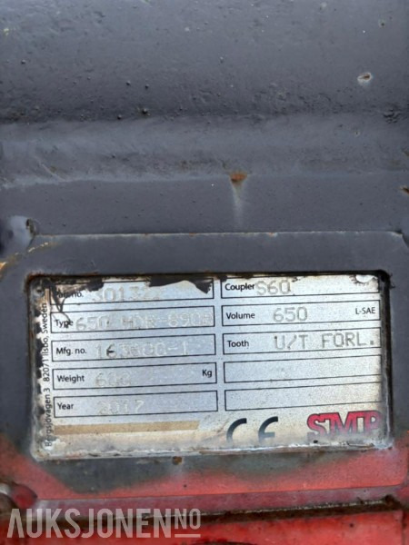 2017 SMP skuff 650 l - S60 - Attachment for Construction machinery: picture 3 2017 SMP skuff 650 l - S60 - Attachment for Construction machinery: picture 3