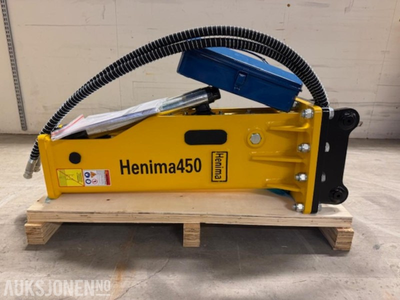 New Hydraulic hammer for Construction machinery NY HENIMA 450 PIGGHAMMER TIL 1,2-3 TONNS GRAVEMASKIN S30 M/GARANTI: picture 1