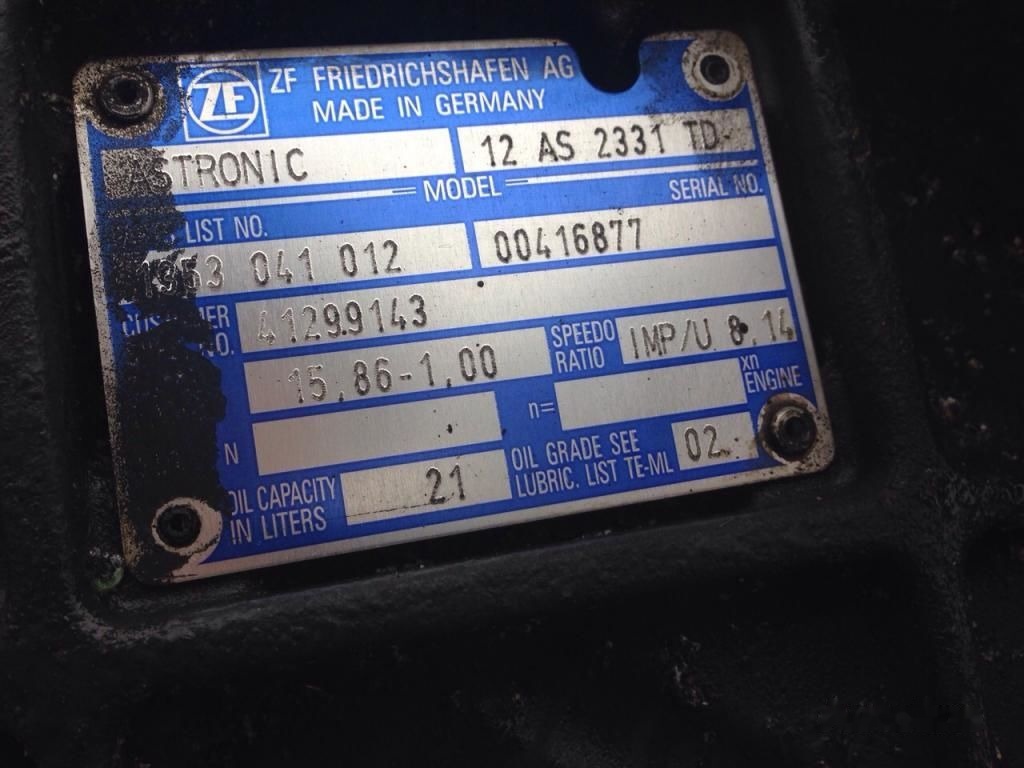 DAF XF105 12AS2331TD   DAF XF 105 - Gearbox for Truck: picture 2 DAF XF105 12AS2331TD   DAF XF 105 - Gearbox for Truck: picture 2