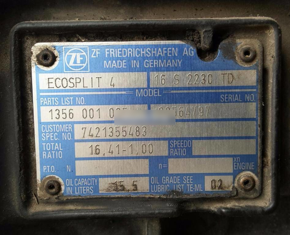 ZF 16S2230 TD Renault Premium - Gearbox for Truck: picture 3 ZF 16S2230 TD Renault Premium - Gearbox for Truck: picture 3