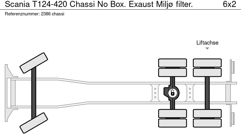 Cab chassis truck Scania T124-420 Chassi No Box. Exaust Miljø filter.: picture 11