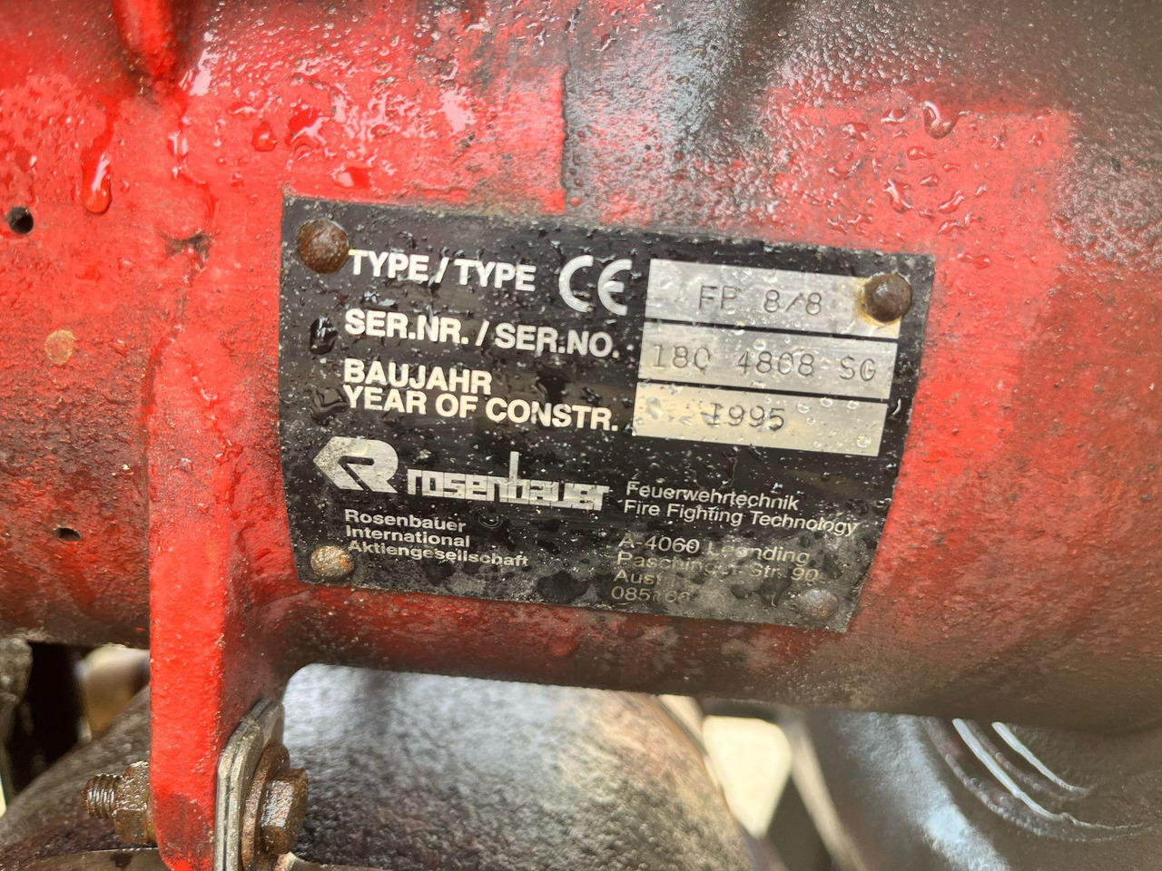 Rosenbauer FP 8/8 - Water pump: picture 2 Rosenbauer FP 8/8 - Water pump: picture 2