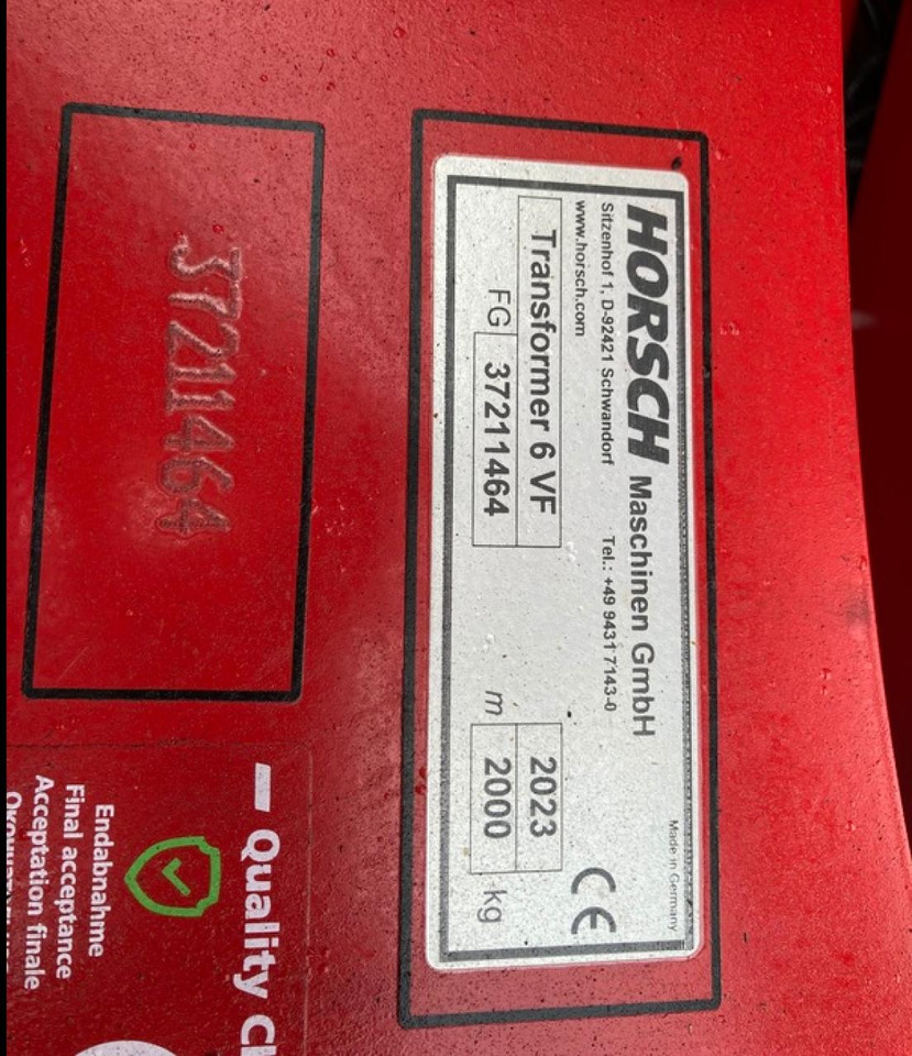 HORSCH TRANSFORMER 6 VF - Soil tillage equipment: picture 5 HORSCH TRANSFORMER 6 VF - Soil tillage equipment: picture 5