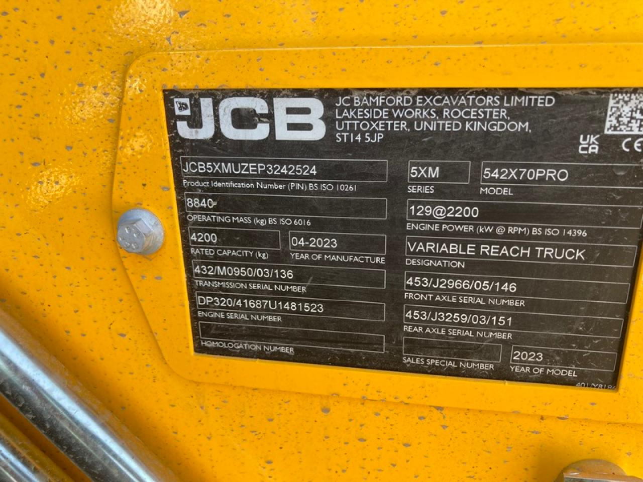 JCB 542-70 AGRI PROAKTION - Telescopic handler: picture 5 JCB 542-70 AGRI PROAKTION - Telescopic handler: picture 5