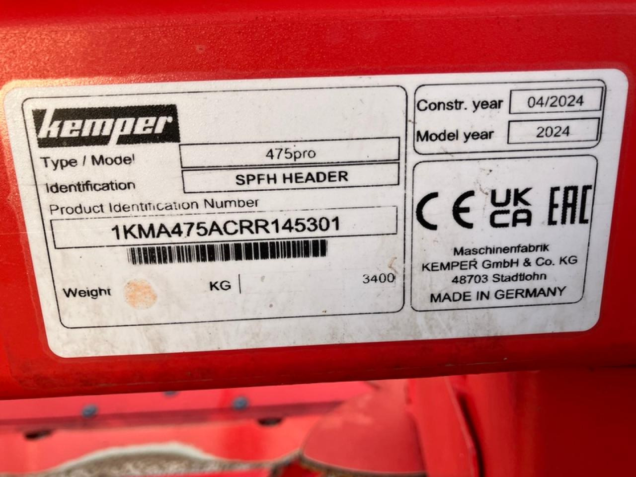Kemper 475 PRO MAISGEBISS - Corn header: picture 5 Kemper 475 PRO MAISGEBISS - Corn header: picture 5