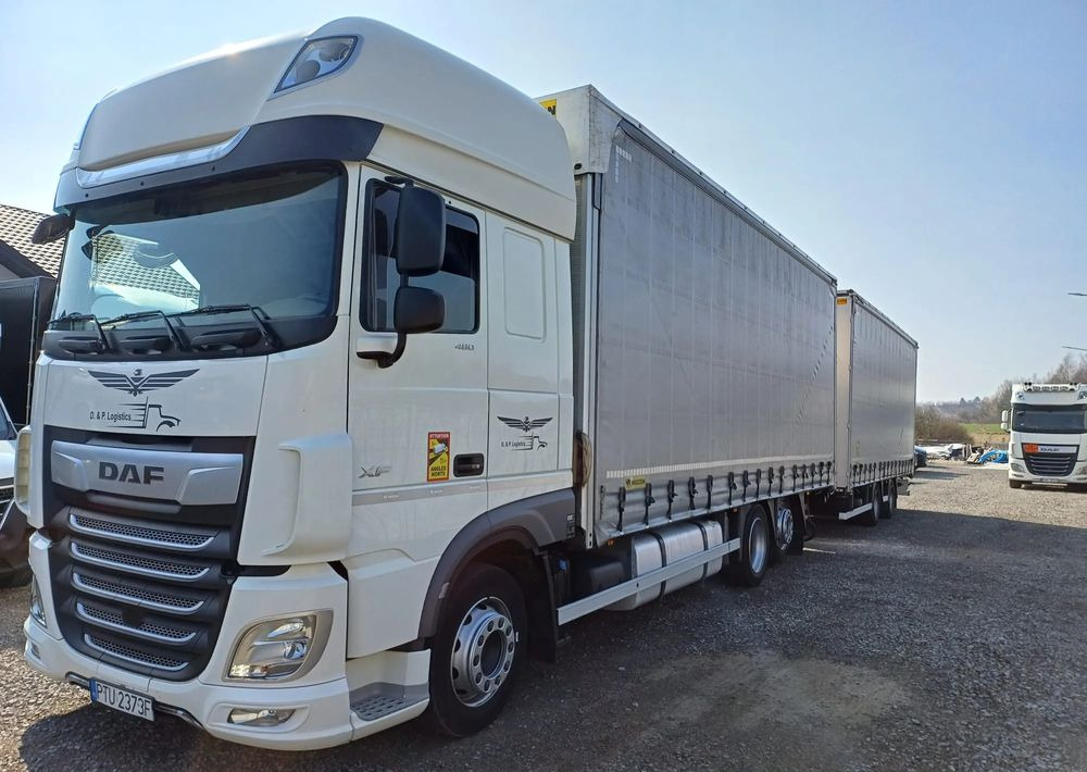 DAF XF 480 SUPER SPACE CAB / ZESTAW TANDEM PRZEJAZDOWY 120m3 - Curtainsider truck: picture 1 DAF XF 480 SUPER SPACE CAB / ZESTAW TANDEM PRZEJAZDOWY 120m3 - Curtainsider truck: picture 1