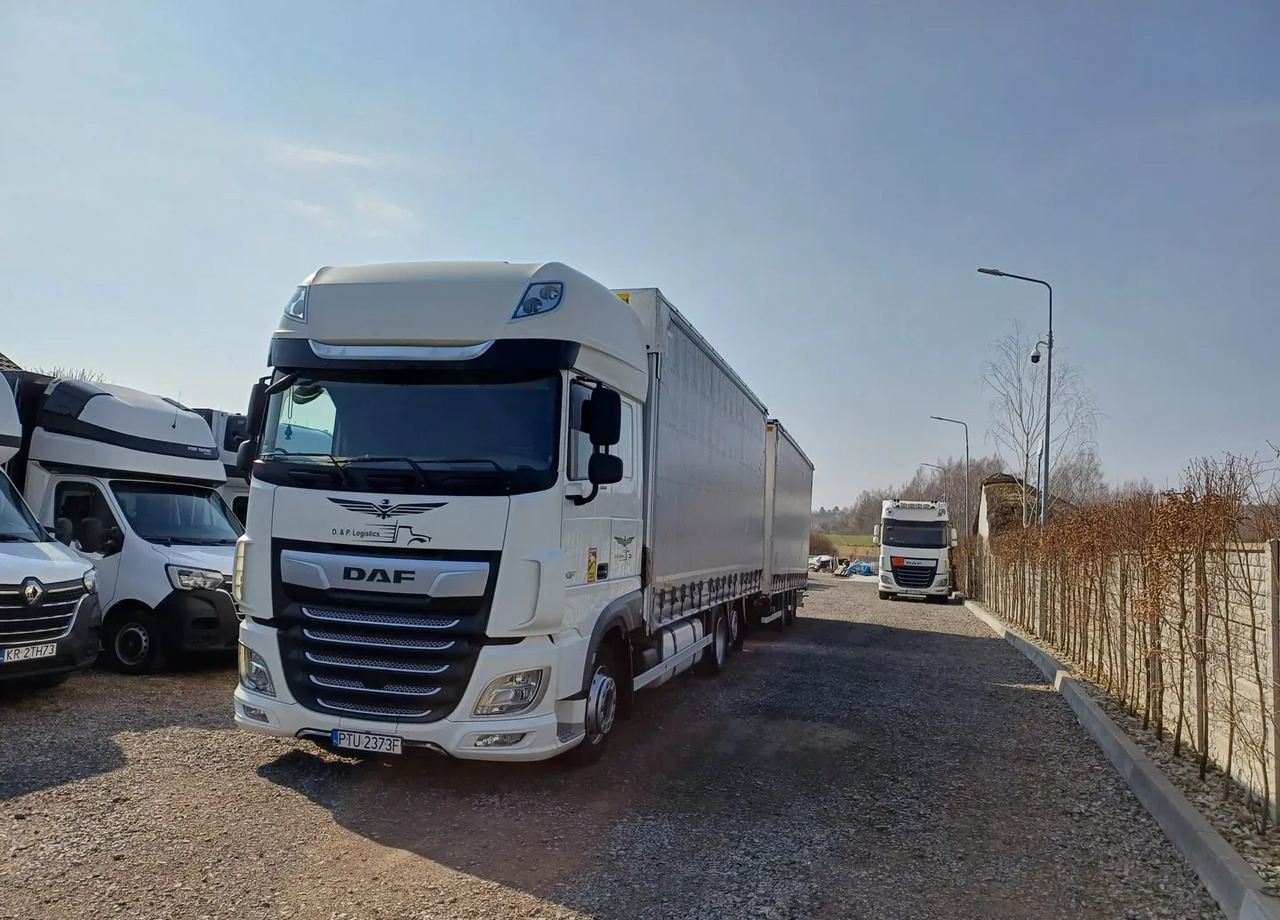 DAF XF 480 SUPER SPACE CAB / ZESTAW TANDEM PRZEJAZDOWY 120m3 - Curtainsider truck: picture 2 DAF XF 480 SUPER SPACE CAB / ZESTAW TANDEM PRZEJAZDOWY 120m3 - Curtainsider truck: picture 2