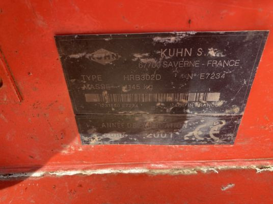 Kuhn HRB 302 D - Power harrow: picture 1 Kuhn HRB 302 D - Power harrow: picture 1