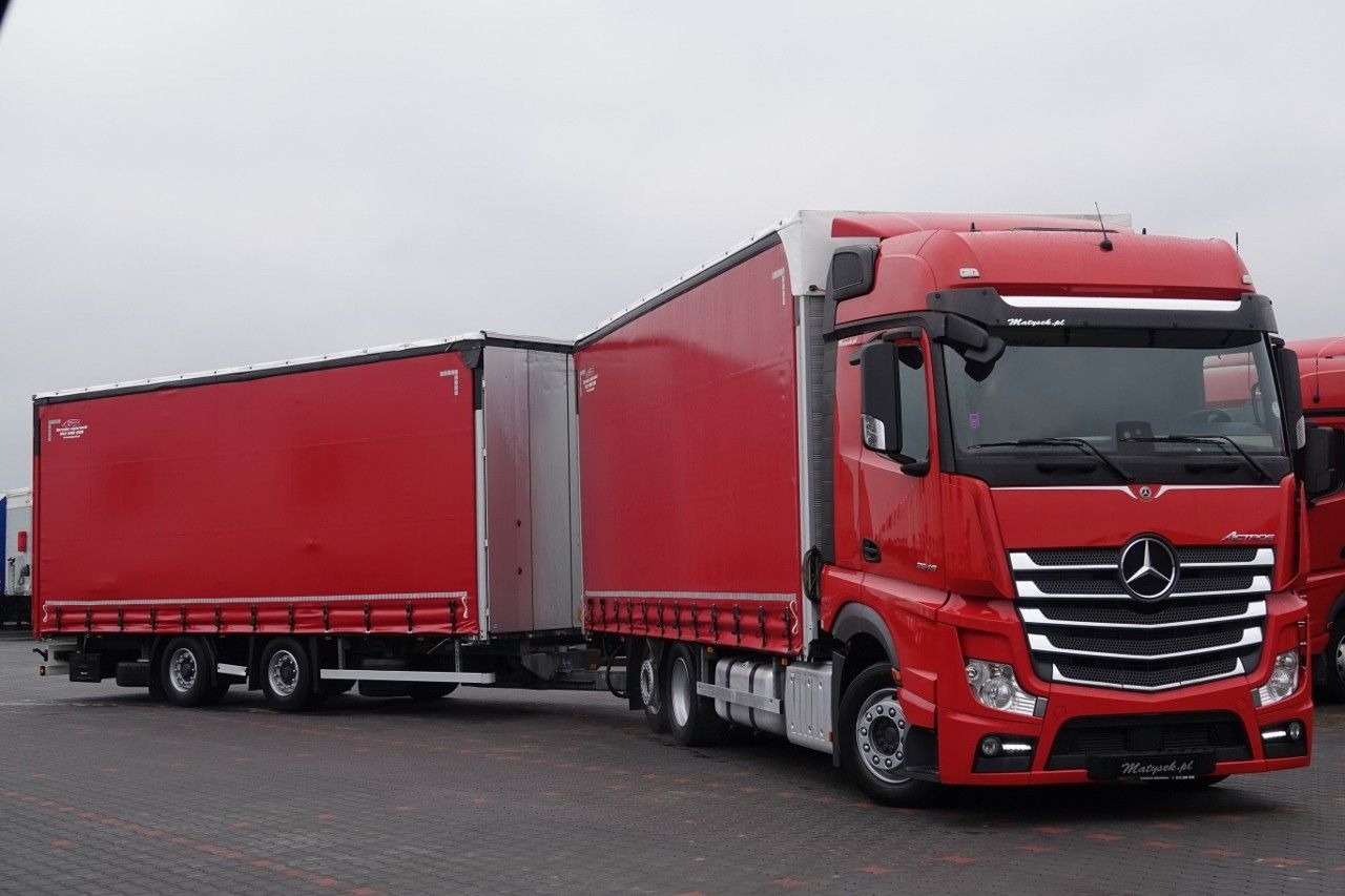 Mercedes-Benz ACTROS 2548 / ZESTAW TANDEM 120 M3 / PRZEJAZDOWY - Curtainsider truck: picture 3 Mercedes-Benz ACTROS 2548 / ZESTAW TANDEM 120 M3 / PRZEJAZDOWY - Curtainsider truck: picture 3