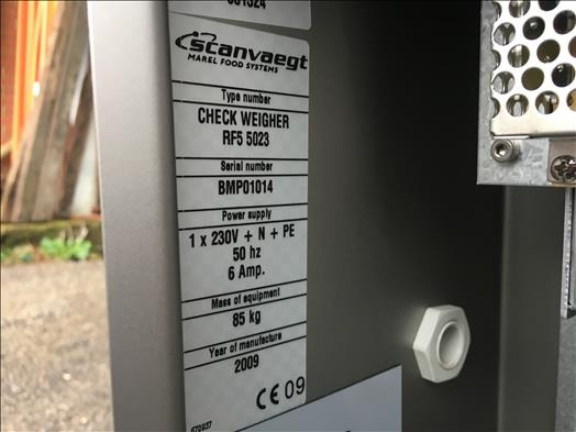 Food processing equipment Scanvaegt RF5 checkweigher: picture 7